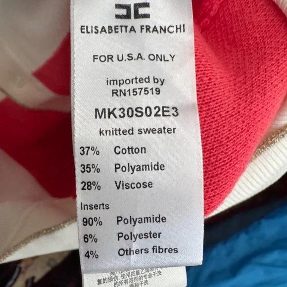 NWT Elisabetta Franchi Pink Terry Chest Pockets Short Sleeve Cardigan XS ( FR 38
